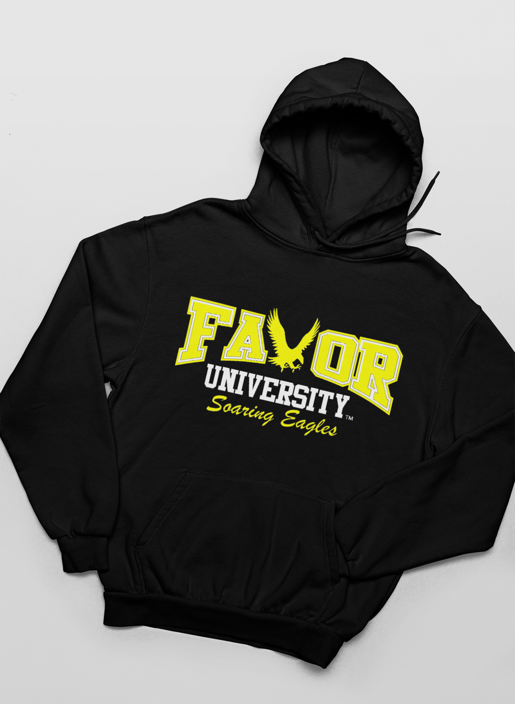 ONYX BLACK - Favor University Hoodie